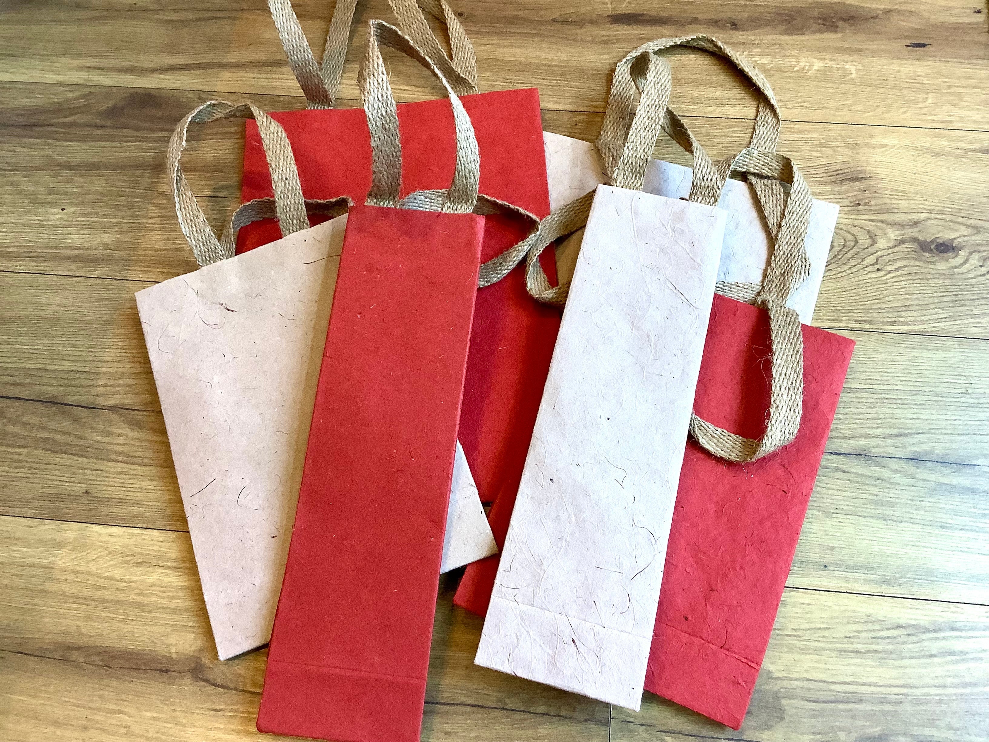 Geschenktasche Jutefaserpapier Kokosfaser Sigel