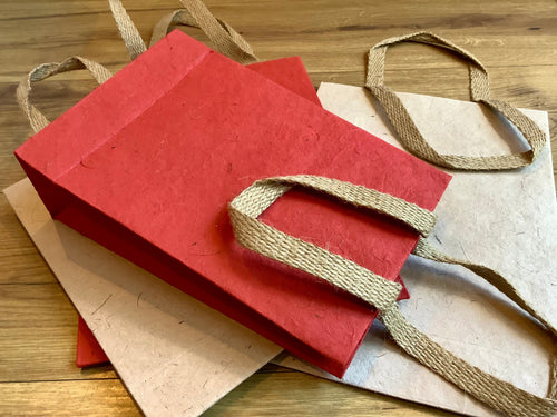 Geschenktasche Jutefaserpapier Kokosfaser Sigel