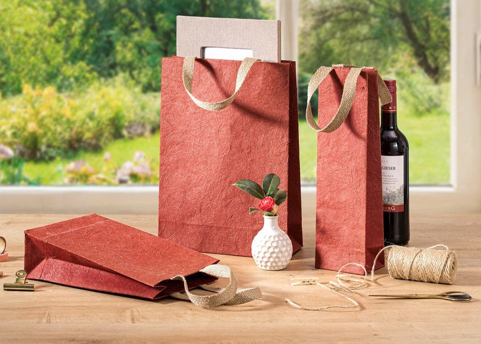 Geschenktasche Jutefaserpapier Kokosfaser Sigel