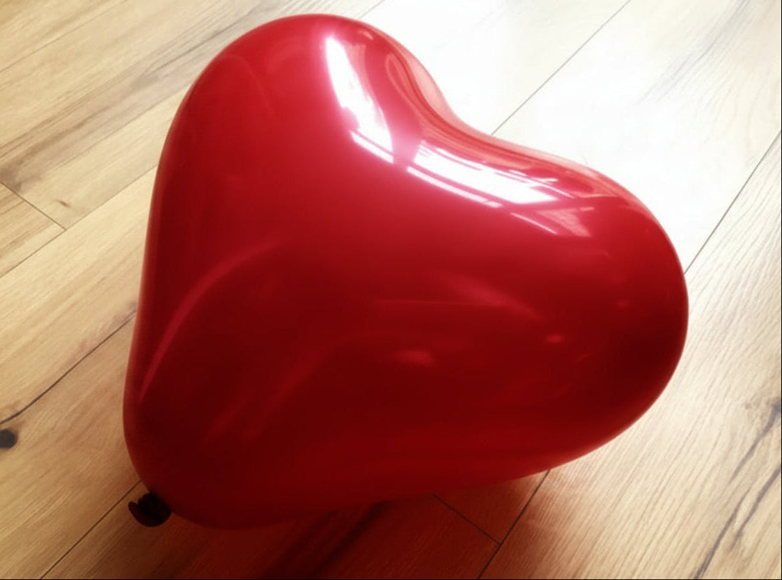 Herz-Luftballon rot Naturlatex